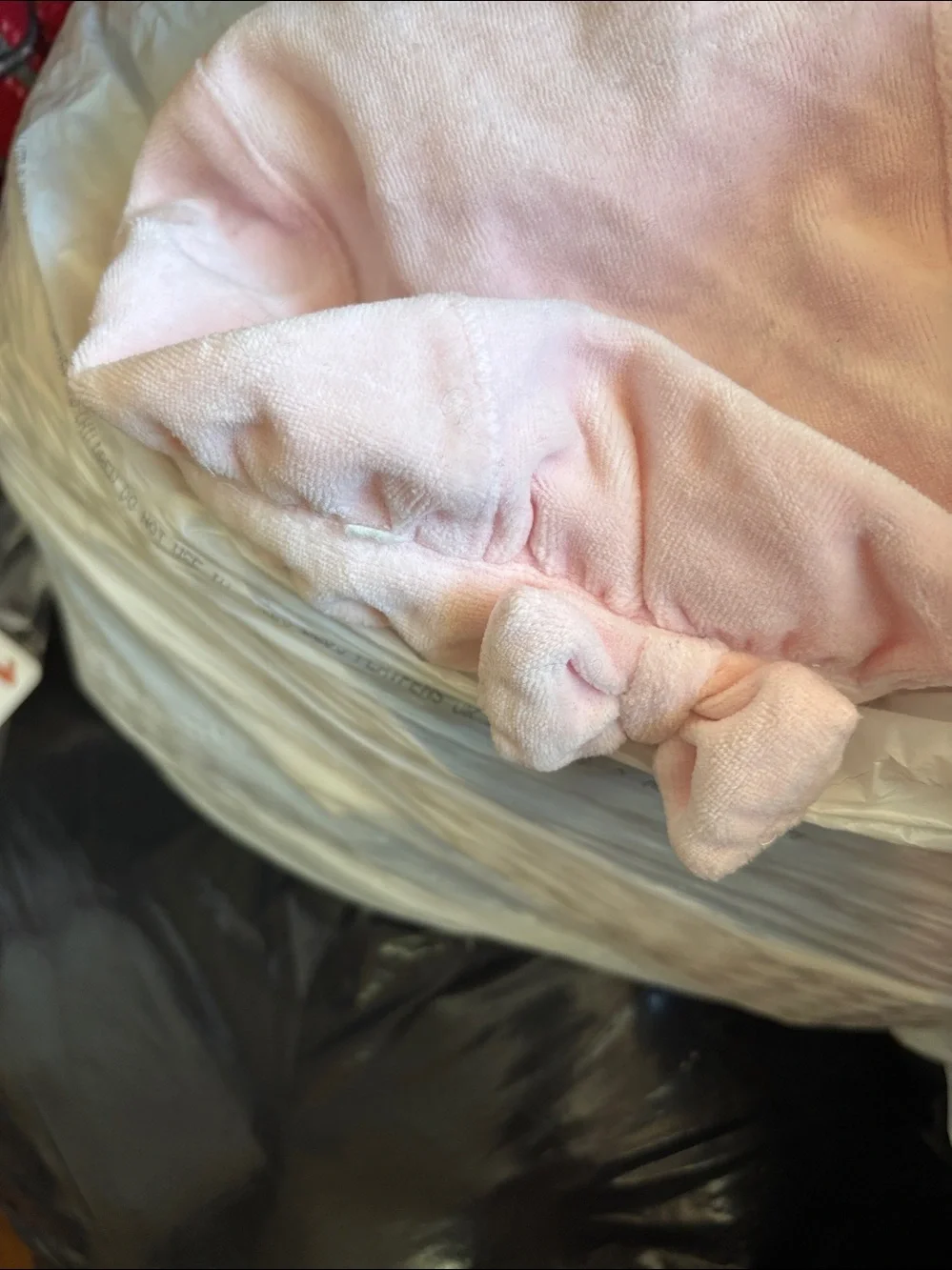 Soft Pink Vitamins velour Baby  Hat